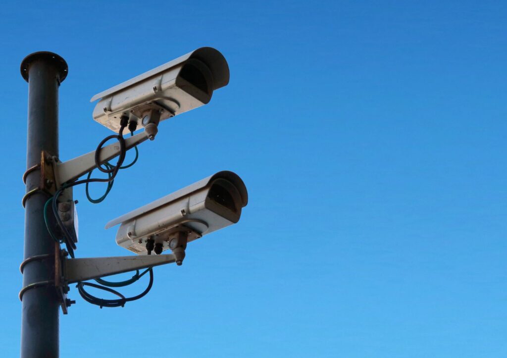 Security cameras installed on a Calgary building by YYC Upgrades